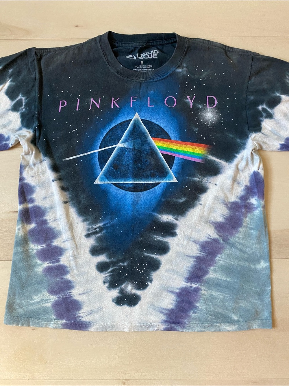 Liquid Blue ✨ Vintage Pink Floyd Tie-Dye Graphic Tee  size Small